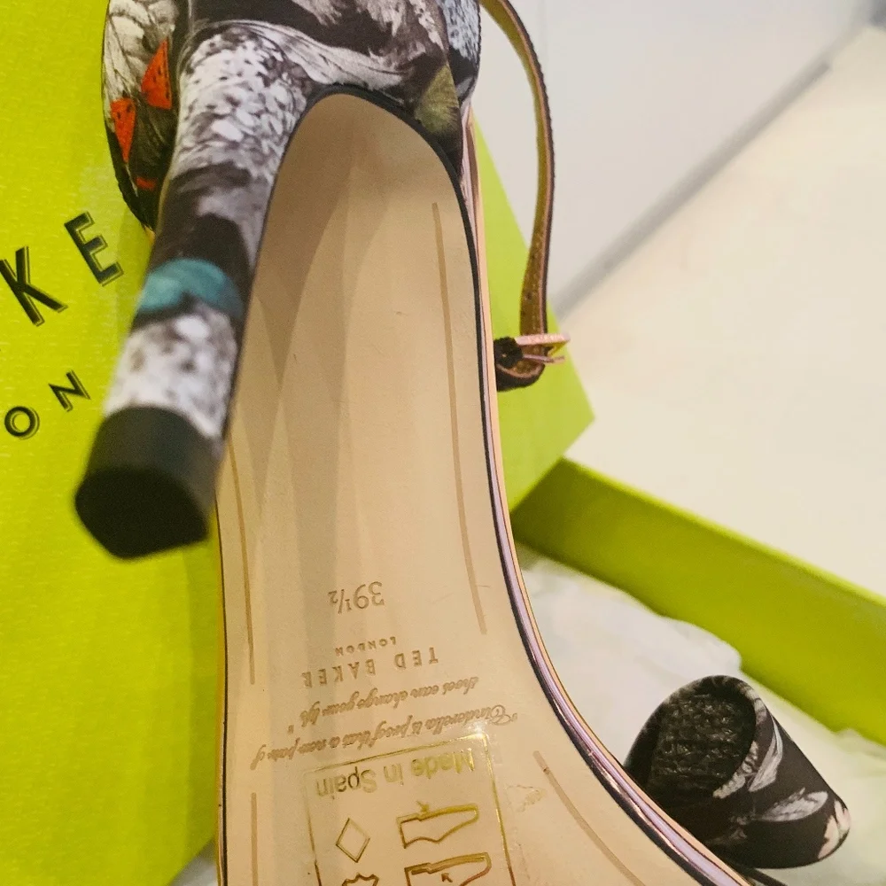Ted Baker London Black Floral Heels - Picture 2 of 6